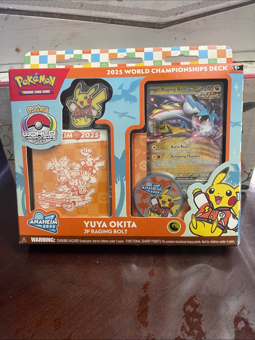 Pokemon Yuya Okita JP Raging Bolt Deck - Orange Yellow 2025 world championships